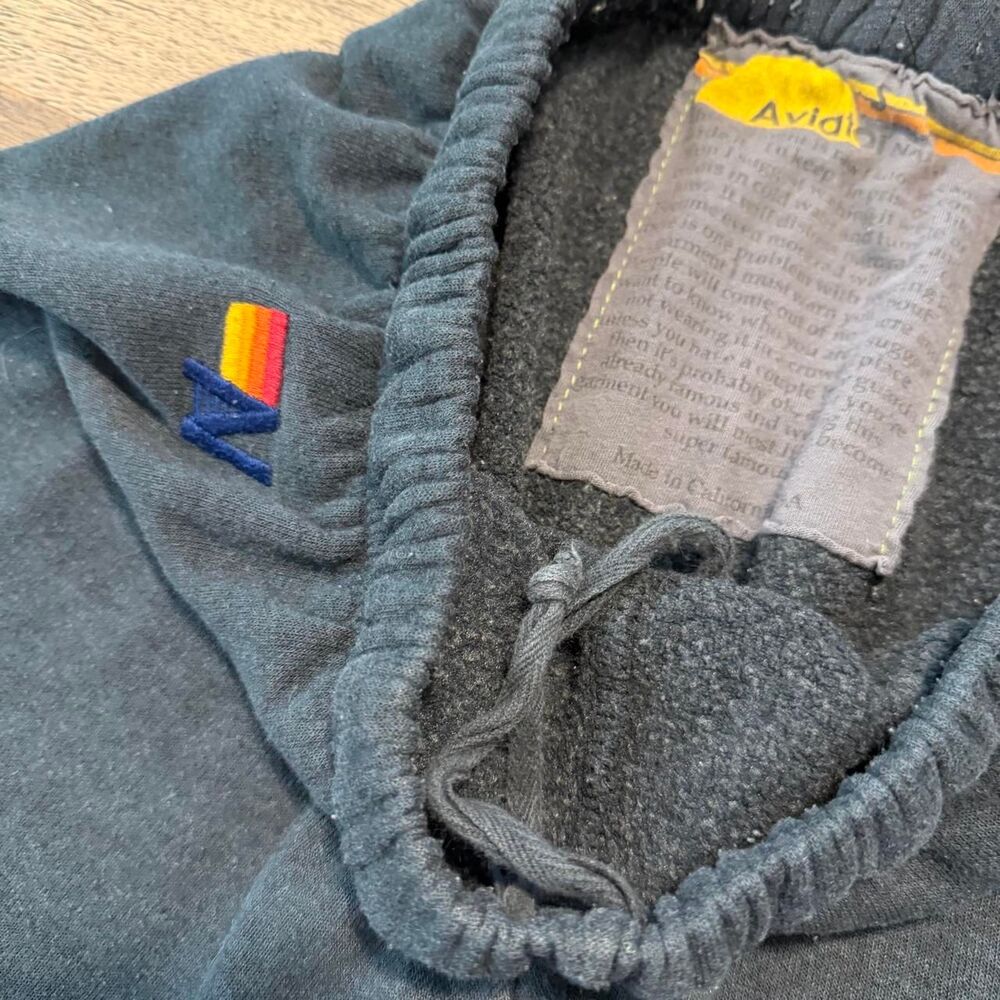 Aviator Nation Charcoal Gray Blue 5-Stripe Jogger Sweatpants Women's Size Small - Picture 4 of 6